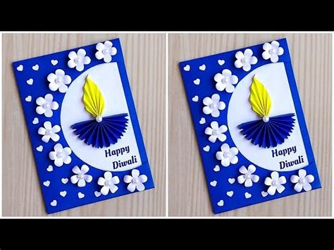 Diwali card making handmade 2020 / How to make Diwali card / DIY Diwali ...