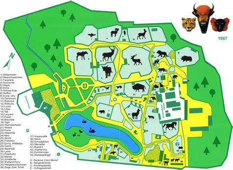 Map of Zoo Eberswalde - 1987