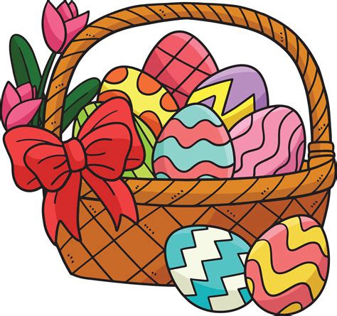 Easter Eggs Basket Cartoon Colored Clipart 14743699 Vector Art at Vecteezy