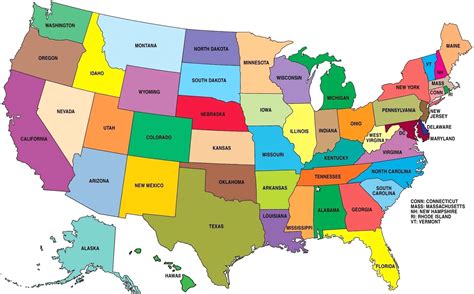 List of US 50 States Capitals Map Quiz - Digitally Credible Calendars ...