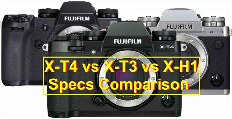 Fujifilm X-T4 vs X-T3 vs X-H1 - The Ultimate Specs Comparison Sheet ...