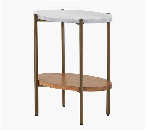 Modern Oval Marble Side Table | Pottery Barn