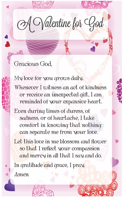 Get 'A Valentine for God' prayer cards and share them with your family ...