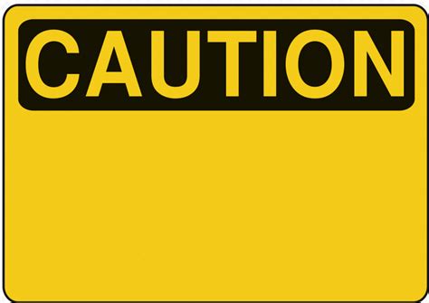 HD Caution Black & Yellow Empty Sign PNG | Citypng