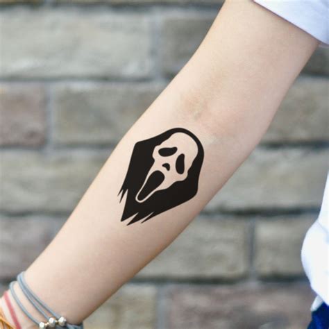 Ghostface Halloween Temporary Tattoo Sticker (Set of 2) | Movie tattoos ...