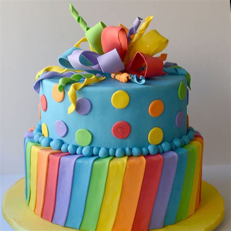 Rainbow Birthday Cake - CakeCentral.com