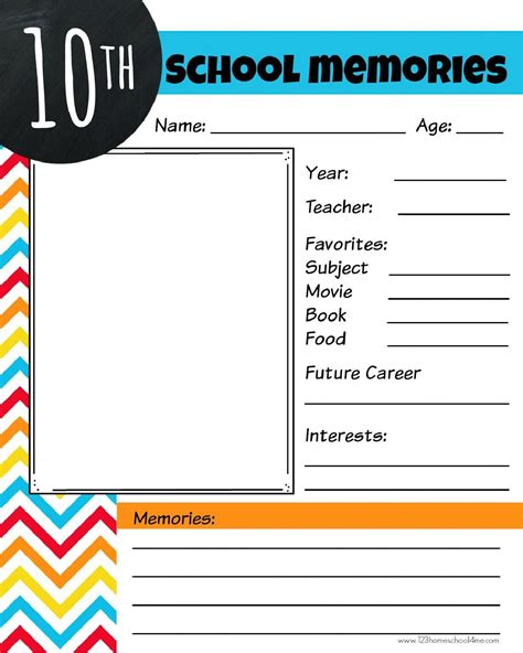 FREE Printable School Memory Book (with pdf template)