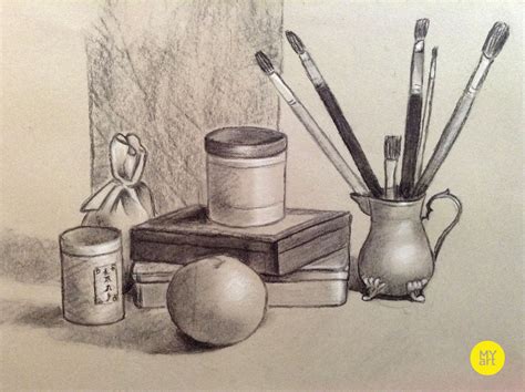 Observational Drawing. Still life in charcoal. www.myartdublin.com