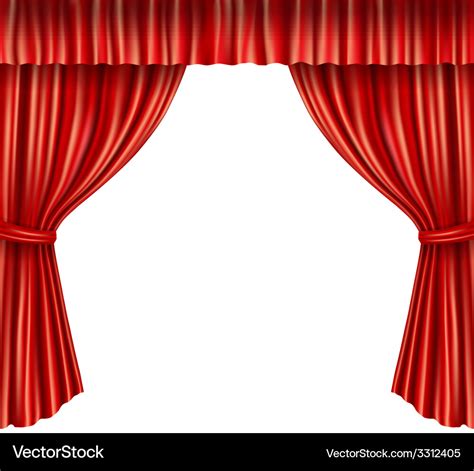 Theater curtains isolated Royalty Free Vector Image