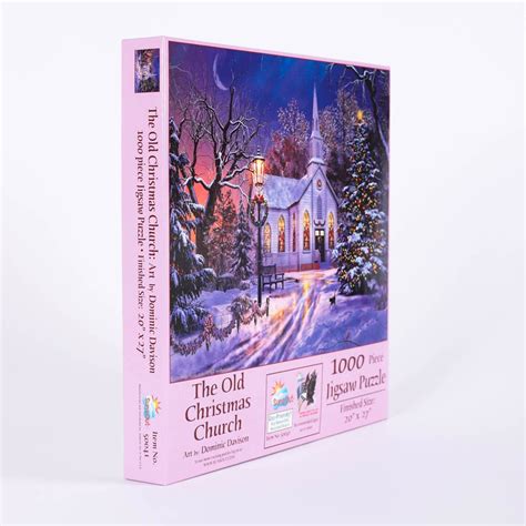 Puzzle 'The Old Christmas Church' - 1000 Pc | SWANSON INC.