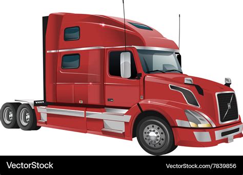 Volvo truck Royalty Free Vector Image - VectorStock