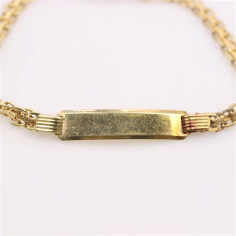 10kt Gold Name Plate Bracelet | Property Room