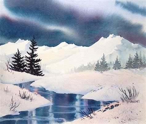 Winter Landscape in 2020 | Winter landscape, Landscape paintings ...