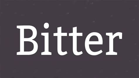 Bitter Font Free Download - Fonts Tera