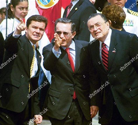 Colombian President Alvaro Uribe C His Editorial Stock Photo - Stock ...