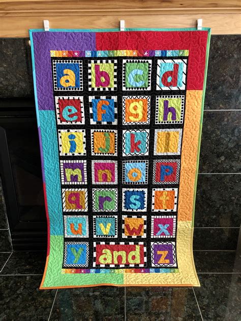 ABC Baby Quilt 29 x 48 Nursery Decor Baby | Etsy | Baby quilts ...