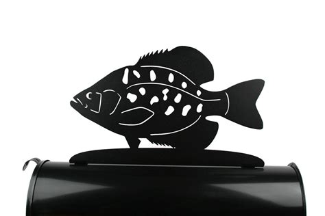 Crappie Fish Mailbox Topper, Metal Fishing Mailbox Topper, Fisherman ...