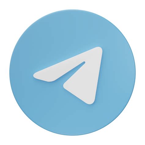 3D rendering. Telegram app icon isolated on Transparent background ...