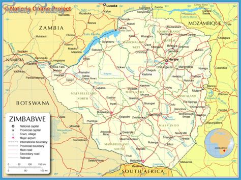 Harare Map - TravelsFinders.Com