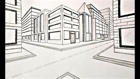 2 Point Perspective Drawing City