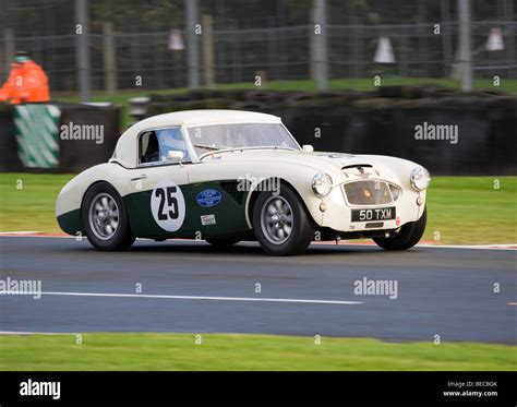 Austin Healey 3000 Hard Top Sports Car Racing at Oulton Park Motor Race ...