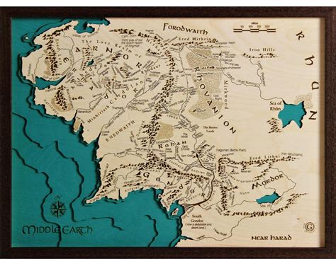 Lord Of The Rings Map Wall Art Aliexpress.com : Buy Middle Earth Map On ...