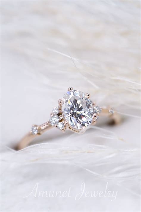 Engagement Ring Charles & Colvard Forever One Moissanite - Etsy | Dream ...