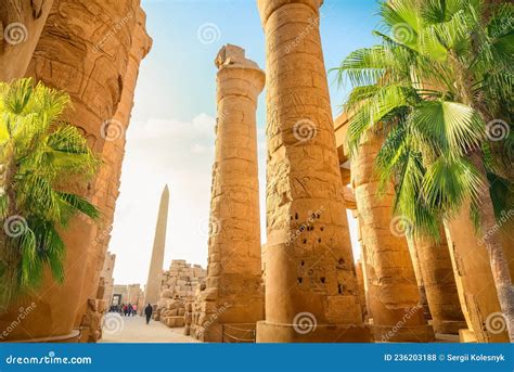 Great Columns in Karnak Temple Editorial Stock Photo - Image of symbol ...