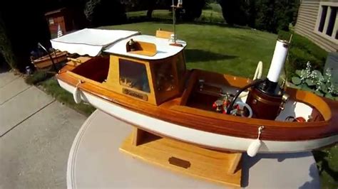 Victoria Live Steam Engine RC Model Boat - YouTube