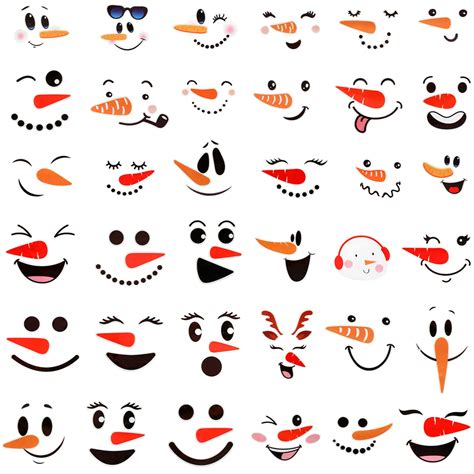 Snowman Faces Bundle, Snowmans Svg, Snowman Face Svg ...