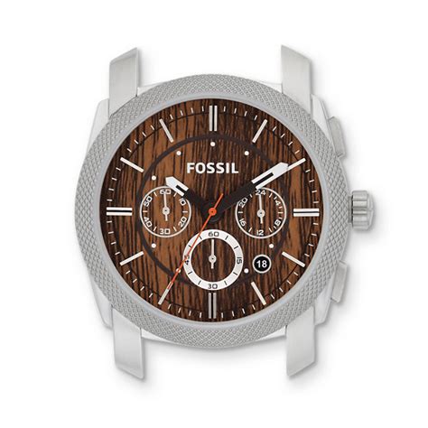 Machine 24mm Stainless Steel Watch Case – Wood Print - Fossil