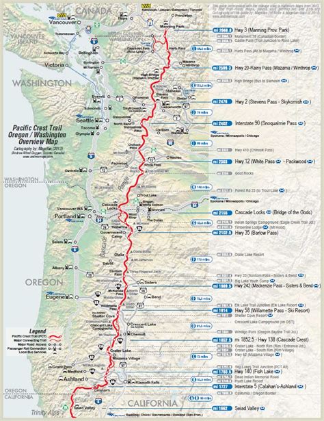 Take a Hike!: Map of the Pacific Crest Trail