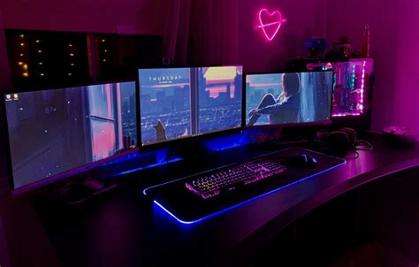 Aesthetic Pink Pc Setup - Point Blank Wallpaper