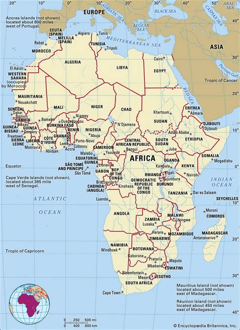 Africa geographical key facts and maps countries - World atlas