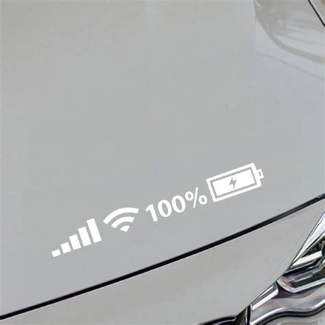 Funny Wifi Battery Level Signal Reflective Car Sticker Vinyl Decal ...