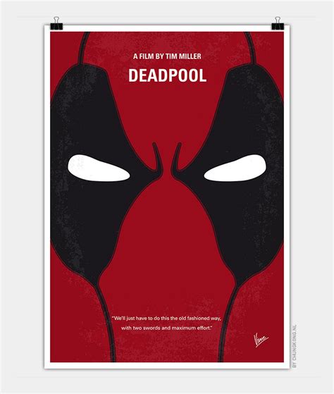 No639 My Deadpool minimal movie poster - CHUNGKONG