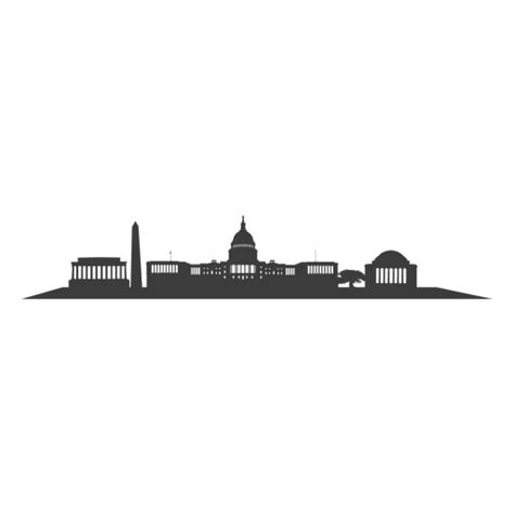 Washington Dc Skyline Silhouette PNG & SVG Design For T-Shirts