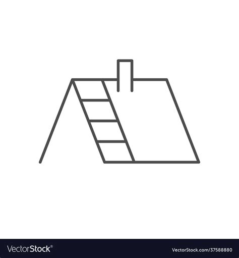 House roof line outline icon Royalty Free Vector Image