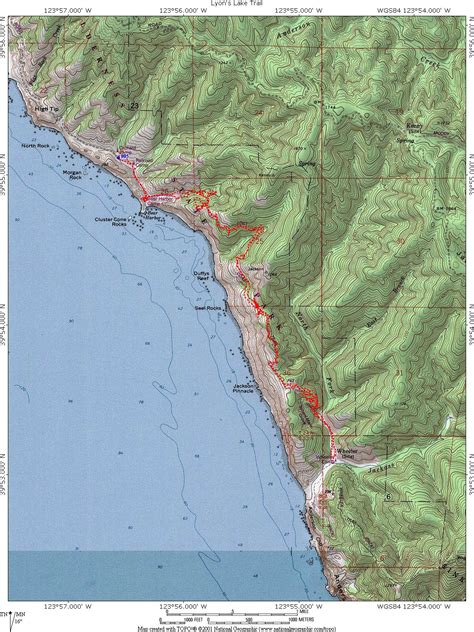 Lost Coast Trail Map | World Map 07