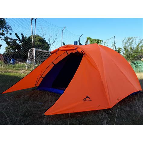 TERMURAH TENDA CAMPING DOME DOUBLE LAYER 4/5 orang SNILE MALCONE TENDA ...