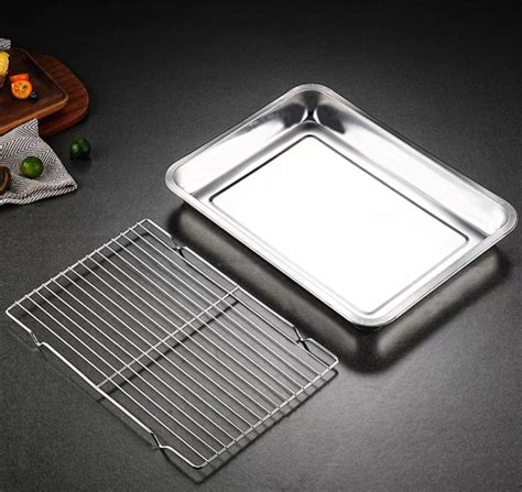 Stainless steel baking tray / fried food tray / cooling rack, TV & Home ...