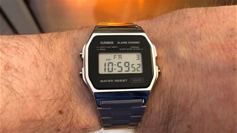 One minute with the Casio A158WE on the wrist - YouTube