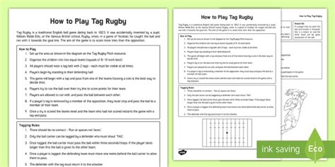 How to Play Tag Rugby Adult Guidance (teacher made) - Twinkl