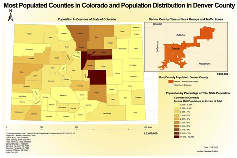 Colorado Population Density Map - System Map