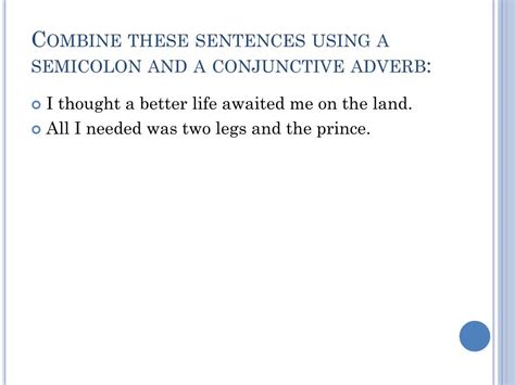 PPT - Semicolons and Conjunctive Adverbs PowerPoint Presentation, free ...