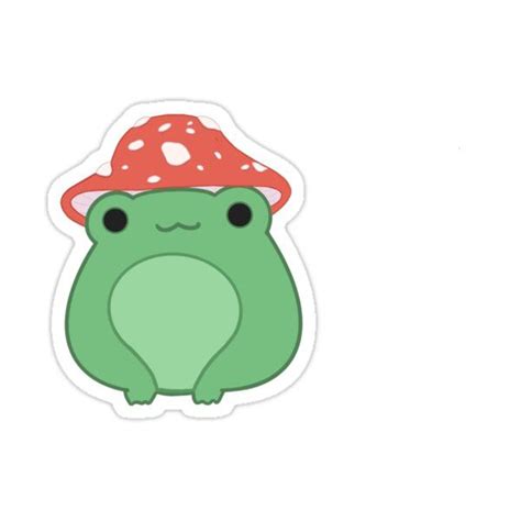 Cute Frog Drawing With Mushroom Hat - Drawing.rjuuc.edu.np