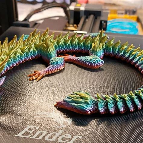 3D printed Flexy Furry Dragon - Articulated flexi Dragon - Print in ...