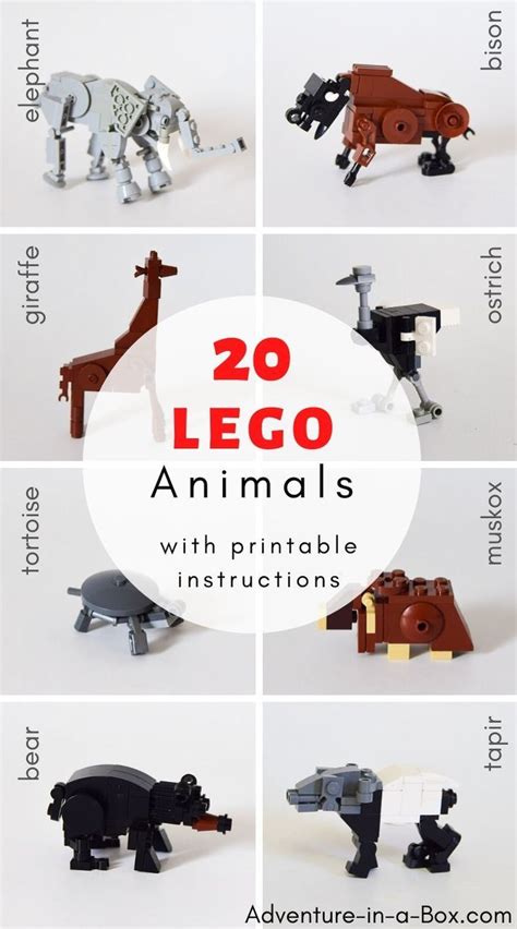 LEGO Animals Instructions | Lego animals, Lego activities, Lego craft