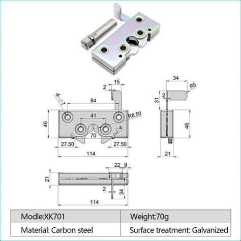 Heavy Duty Rotary Lockable Draw Latch Metal Concealed