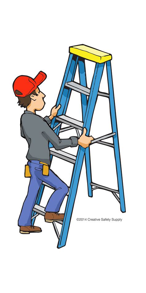 Workplace Ladder Safety Clip Art